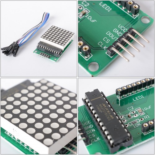 Modulo Display LED Dot Matrix MAX7219 8x32 (4 In 1) Per Raspberry Pi E Arduino