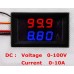 Dijital Voltmetre Dijital Ampermetre Dual DC 0-100V 10A